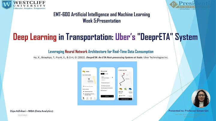 Deep Learning in Transportation: Uber’s DeeprETA Architecture | EMT-600 Case Study