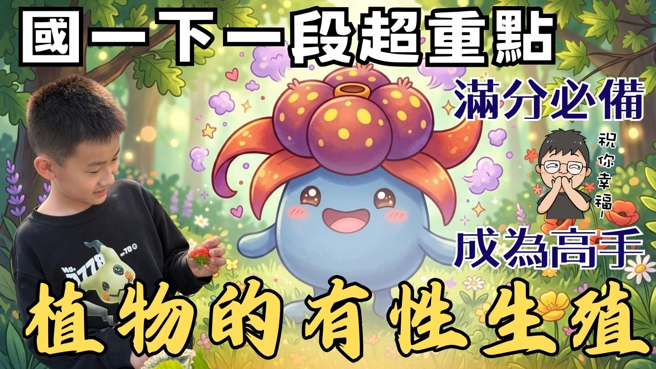 國一下生物 1-3 植物的有性生殖 | 子房胚珠的發展 | 草莓你要很小心 | 滿滿考點補充 | 國一生物 | 108課綱