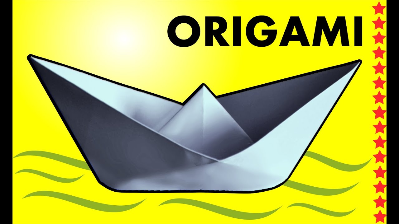 comment faire un bateau en papier qui flotte, pliage origami YouTube