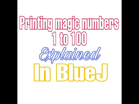 Program to print magic numbers from 1 to 100 | Full explained