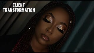 Glitter No-Cut Crease | Client Transformation