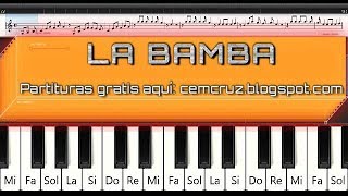 La Bamba - Piano tutorial (Synthesia) + Partitura