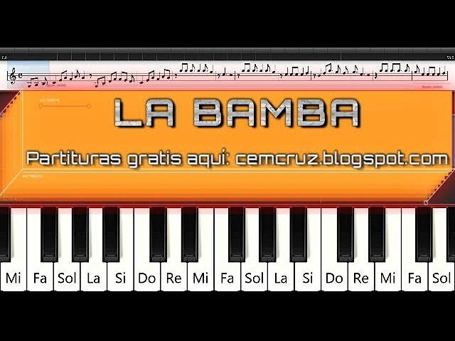 La Bamba - Piano tutorial (Synthesia) + Partitura - YouTube