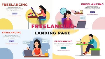 Download Freelancing Landing Page After Effects Templates | Illustration Character Animation Set