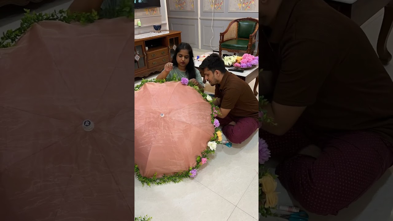 Balcony decor from a ordinary Umbrella|Chandelier from umbrella.   #budgetdecor#decorideas