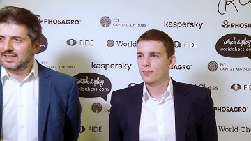 Riga Grand Prix 2019  Round 1, game 1  Interview with Peter Svidler and Jan Krzysztof Duda