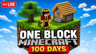 Can I Survived 100 Days on ONE BLOCK in Minecraft ? Minecraft One Block Challenge!