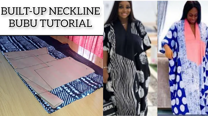 |DETAILED| How To Cut and Sew A Built-up Neckline Bubu/Kaftan || Shawl Collar