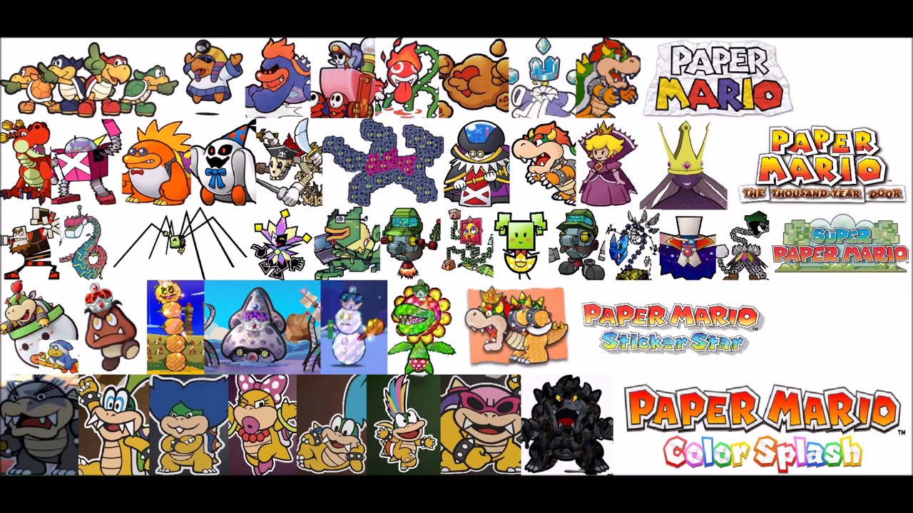 super paper mario bosses