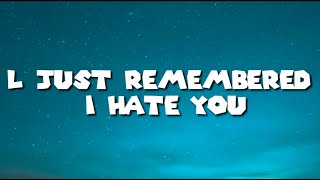 Video thumbnail of "Lil Aaron I Just Remembered I Hate You (Lyrics)"