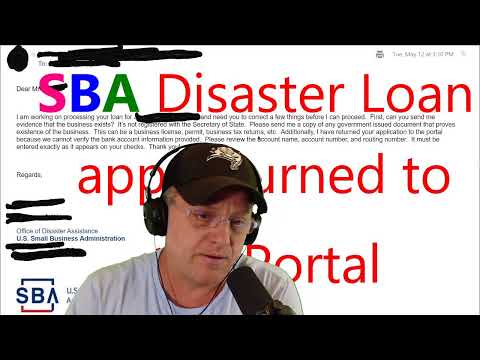 SBA DISASTER LOAN EMAIL part 2 / SAYS 