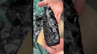 Making an Obsidian Knife! #trendingshorts #viral #knifeskills #shorts