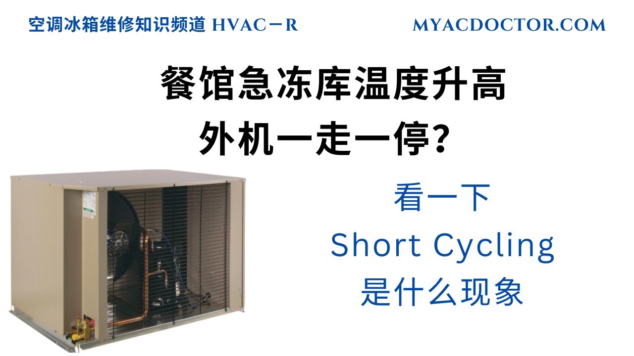 餐馆的急冻库温度降不下来，室外机一启动一停，怎么回事？Restaurant walk in freezer low on
