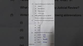 LLB 602, 6th Semester #csjmu # General English and Legal Language Question paper #live