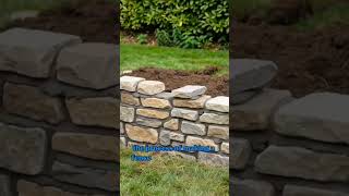 the process of making a fence from natural stone #usa #shorts
