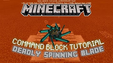[MCPE 1.2] How to make a DEADLY SPINNING BLADE!! Command Block Creation