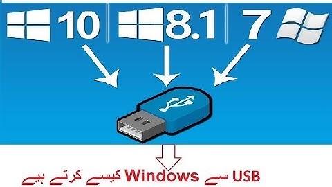 How to install windows 7/8.1/10 using a USB flash drive in Urdu Hindi