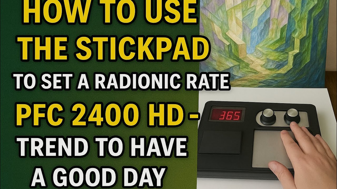 How to Set a Radionic Rate on the PFC-2400 HD Using the Stickpad | Step ...