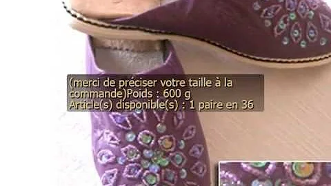 BABOUCHE EN CUIR DU MAROC