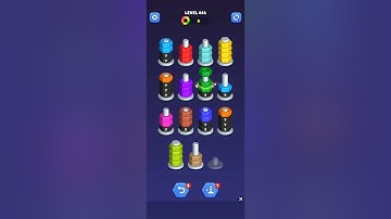 Nut sort - color puzzle game by kiwi fun level 445, 446 and 447