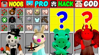 Minecraft NOOB vs PRO vs HACKER vs GOD ROBLOX PIGGY 2 Crafting Challenge (Animation)