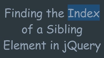 Finding the Index of a Sibling Element in jQuery