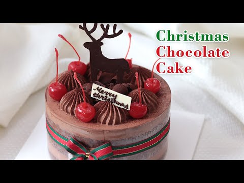 How to make delicious chocolate cake for Christmas  Easy and Rich Subtitle