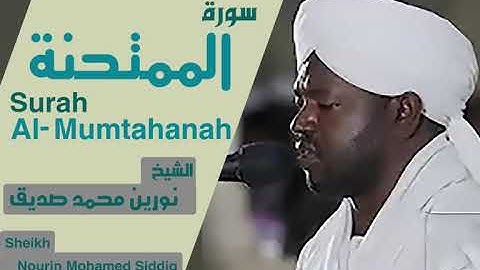 الشيخ نورين محمد صديق سورة الممتحنة Sheikh | Nourin Mohamed Siddig |Surah Al-Mumtahanah