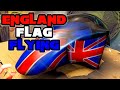 Airbrush england flag flying