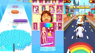 count master vs doll designer vs النحشة Run math's max level update level 366 #countmaster #game screenshot 3