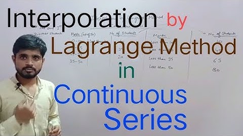 #interpolation#extrapolation  #lagrangemethod in #continuous #series  | Shan Sir SP