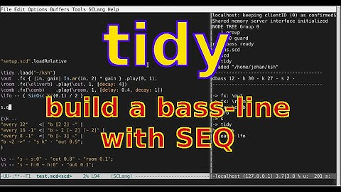 SuperCollider & Tidy: build bass-line with SEQ