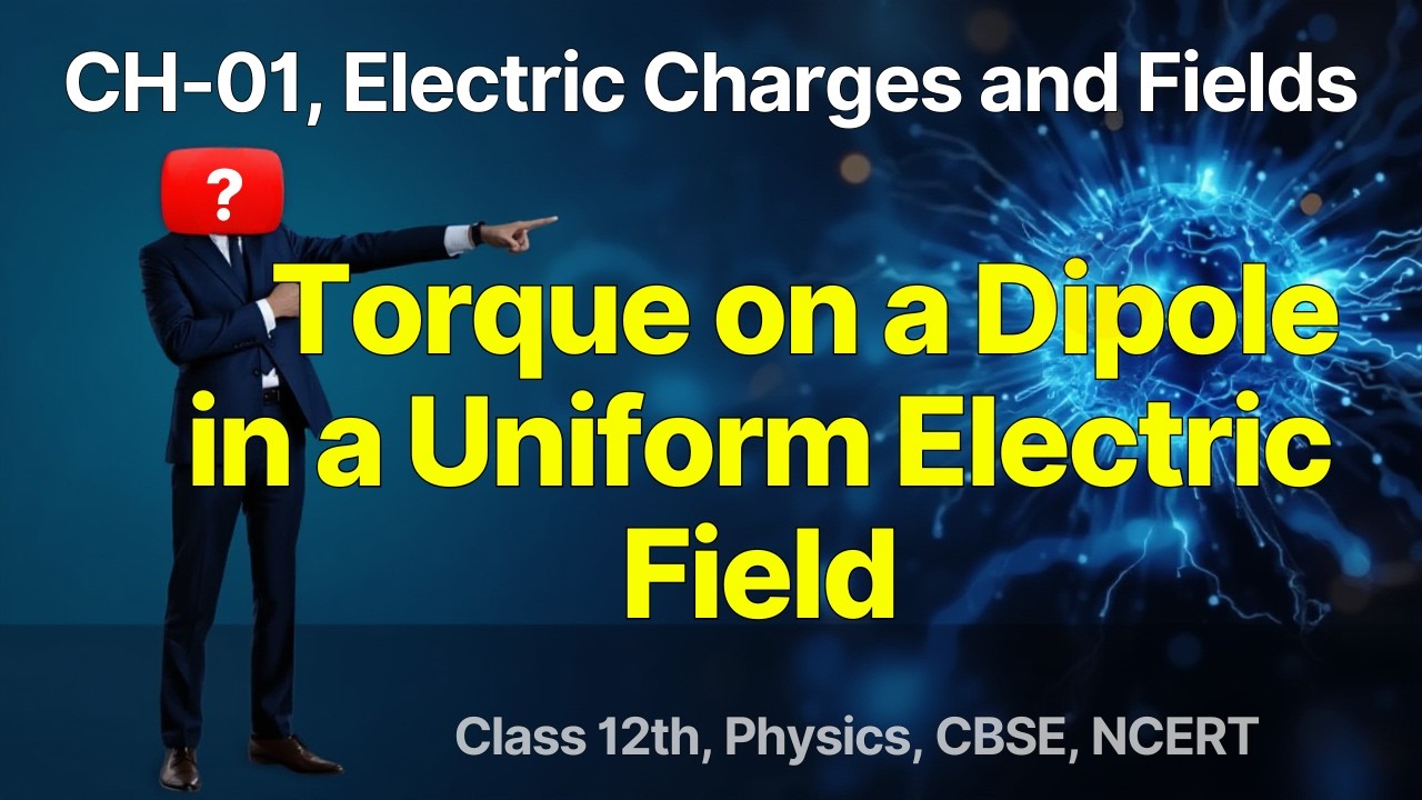 Torque on a dipole Placed in a Uniform Electric Field | Dipole in ...