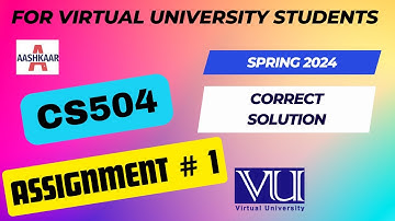 CS504 ASSIGNMENT 1 SOLUTION SPRING 2024 | CS504 ASSIGNMENT 1 SOLUTION 2024 | CS504 ASSIGNMENT NO. 1