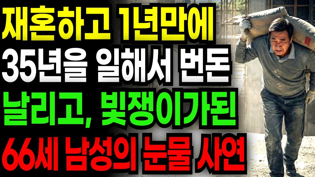 재혼하고, 1년만에 사업자금 3억에 아파트까지 날리고 빛만 1억넘게남은 66세 남성의 눈물없이 들을수 없는사연. | 노후 자금 사연 | 시니어사연 | 노후사연 |