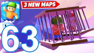 Stumble Guys - Gameplay Walkthrough Part 63 - 3 New Maps (iOS, Android)