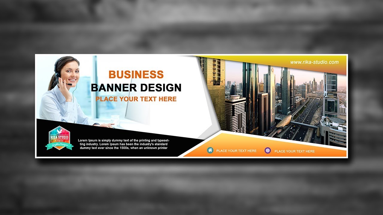  Cara  Membuat Banner  di  Photoshop  Business Banner  Design 