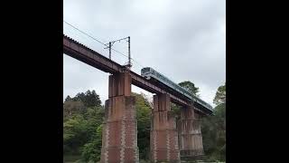 秩父鉄道急行6000系(元西武101系)荒川橋梁