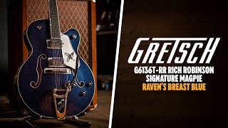 Peach Picks | Gretsch G6136T-RR Rich Robinson Signature Magpie | Raven's Breast Blue