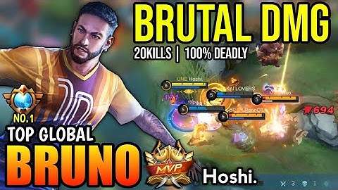 BRUNO BEST BUILD 2023 | TOP GLOBAL BRUNO GAMEPLAY | MOBILE LEGENDS