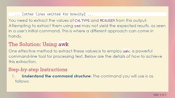 Extracting Values from Output Files using SED and AWK