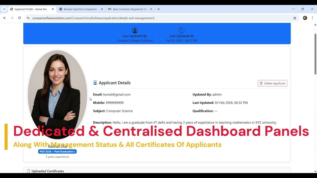 Compact School Management Software Features