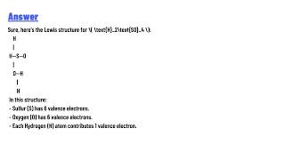 Draw the Lewis structure for H2SO4 (H is bonded to