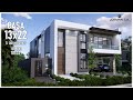 Modern House Design |13x22m 2 Storey | 5 Bedrooms Family Home
