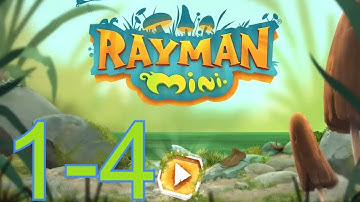 Rayman Mini 1-4: Dandelioning - 100% Walkthrough Gameplay - APPLE ARCADE