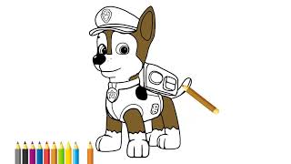 Щенячий патруль! Рисуем и раскрашиваем Гонщика!/Paw patrol! Draw and paint the Chase! Щенячий патруль! Рисуем и раскрашиваем Гонщика!/Paw patrol! Draw and paint the Chase!
