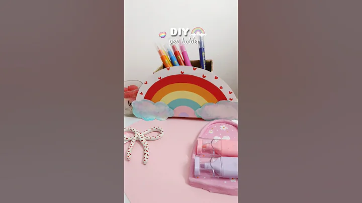 DIY pen holder 🌈 #shorts #viralshorts #youtubeshorts #trending
