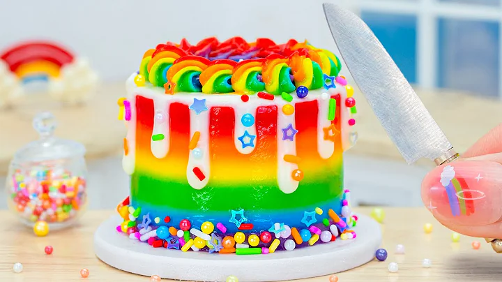 Satisfying Miniature Rainbow Cake Design - Amazing Easy Cake Cream Recipe By Mini Tasty - DayDayNews