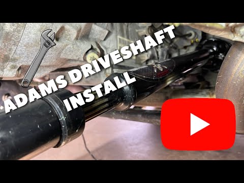 ADAMS DRIVESHAFT INSTALL - YouTube