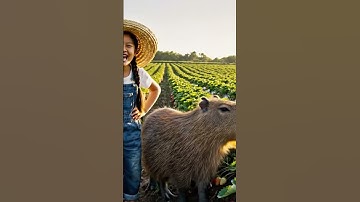 capy và bé đi hái dâu tây #video #funny #capybara #shorts